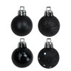 Northlight 18ct Shatterproof 4-Finish Christmas Ball Ornament Set 1.25" - Black - 2 of 2