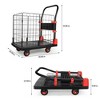 Skran Foldable Platform Push Hand Truck Cart,  Heavy Duty Furniture Rolling Basket Cage Cart, 330 lbs. Weight Capacity - 3 of 4