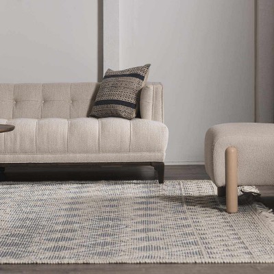 Hauteloom Ramsbury Ivory & Blue Area Rug
