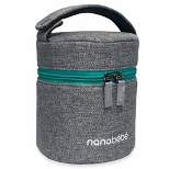 nanobebe Compact Triple-Insulated Bottle Cooler & Travel Bag with Ice Pack - Gray - 1.5qt