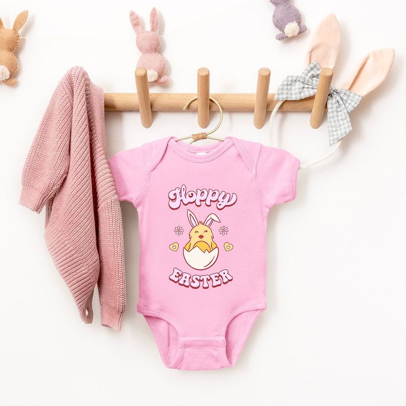 The Juniper Shop Hoppy Easter Chick Colorful Baby Bodysuit, 2 of 3