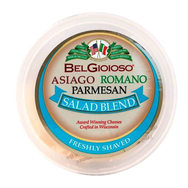 BelGioioso Asiago, Romano, Parmesan Shaved Cheese Salad Blend - 5oz, 4 of 6