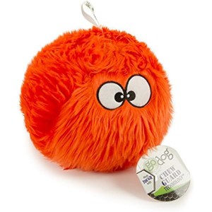 goDog Furballz Squeaky Plush Ball Dog Toy, Chew Guard Technology - Orange, Large - 1 of 1