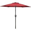 Gulches 9ft Patio Umbrella Outdoor Table Market Yard Umbrella with Push Button Tilt/Crank,Red - 4 of 4