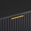 Gulches 20" Black Fluted Nightstand, 1 Full Extension Drawer with Gold Metal Handles & Legs, MDF Bedside Table (20.07"L x 17.73"D x 21.65"H) - 4 of 4