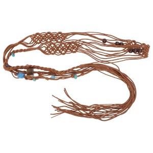 Unique Bargains Women's Retro Woven Rope Belt 1 Pc - 1 of 4