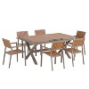 CAVINAS Dining Table Set for 6 Extendable Patio Table Modern Patio Table and Chairs Set with 6 Chairs for Garden - 3 of 4