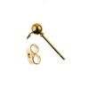 John Bead Must Have Findings Metal Gold 16x5mm Earring Posts with Ball for Jewelry Making Findings, 12 Pieces - 2 of 4