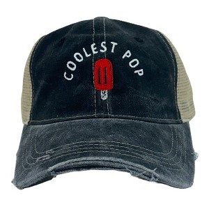 Coolest Pop Hat Funny Best Dad Ever Popsicle Cool Fathers Day Cap - Crazy Dog - 1 of 4