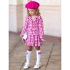 Pink Power Houndstooth Blazer And Pleated Skirt Set Mia Belle Girls - 4 of 4