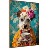 Amanti Art Yorkshire Tea Lady by Mowzu  Framed Canvas Wall Art - 2 of 4