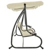 vidaXL Outdoor Swing Bench with Canopy Anthracite - 4 of 4
