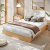 Twin Size Wooden platform bed, solid wooden slats, floor-standing bed frame, modern minimalist design, space-saving, no box spring required - 3 of 4