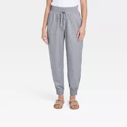 Women's High-Rise Ankle Jogger Pants - A New Day™ Gray XXL