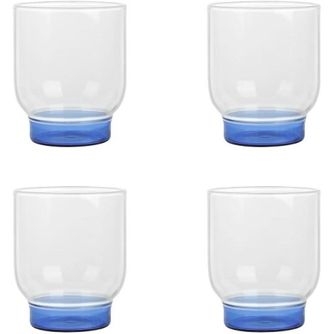 Elle Decor Acrylic 25 Ounce Plastic Water Tumblers, Set Of 4 Drinking Cups,  Reusable, Shatterproof, And Bpa-free Beverage Drinking Glasses, Blue :  Target