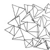 Metal Geometric 3D Triangle Wall Decor Black - Olivia & May: Iron Artwork, Indoor Vertical Display - 4 of 4