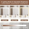Small Space Vanity Table Set with 3 Adjustable Lighted Mirror and Storage Chair,Makeup Vanity Table - 4 of 4