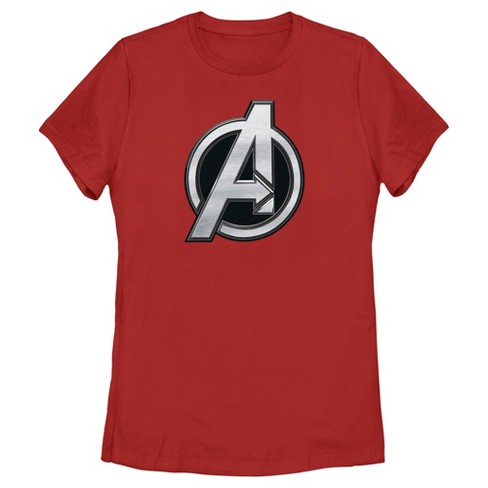 Women's The Marvels Silver Avengers Logo T-shirt : Target