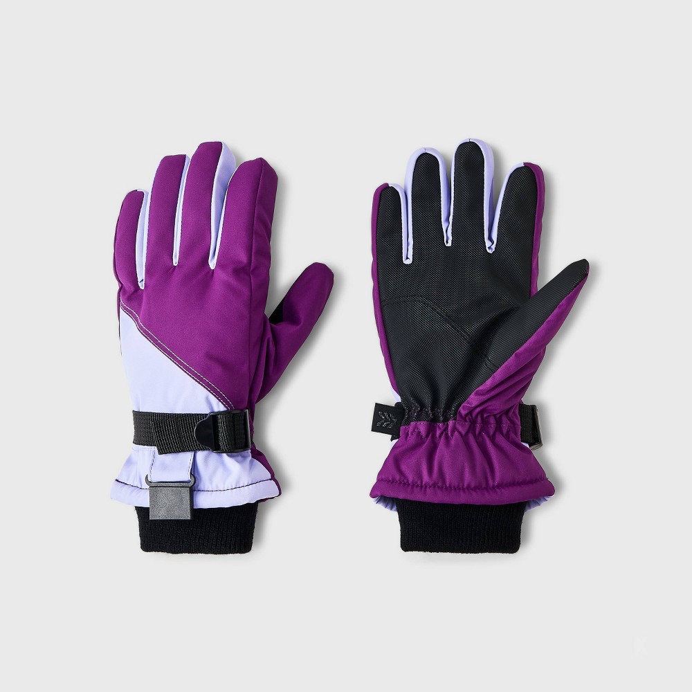 Girls' Ski Gloves - All in Motion™ Purple 4-7