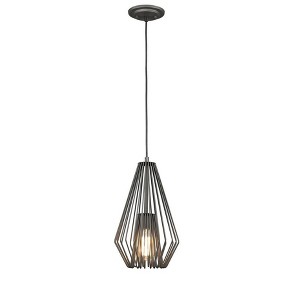 Quintus Industrial Mini Pendant Light - 1 Bulb, Dimmable, Steel, 9.25" x 15.75" - 1 of 1