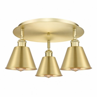 Ballston - 3 Light Flush Mount In Industrial Style-8 Inches Tall and 18.25 Inches Wide