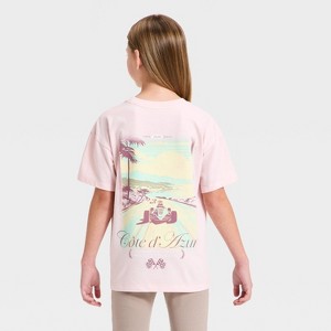 Girls' Short Sleeve Oversized Graphic T-Shirt - Cat & Jack™ Light