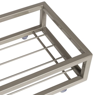 Neutral Angular Metal Wall-Mount Toilet Paper Holder with Storage Tray