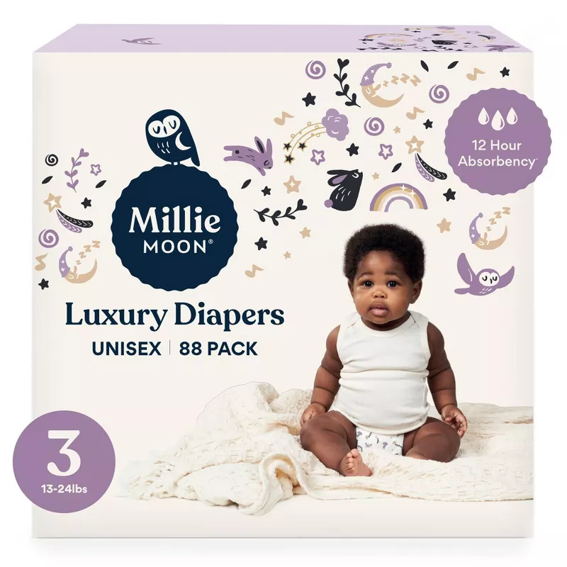 Millie Moon Luxury Diapers Size 3 - 88ct
