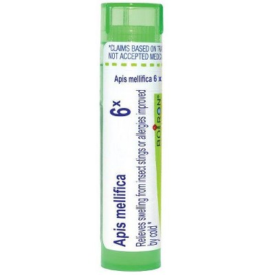 Apis Mellifica 6X by Boiron Homeopathic Single Medicine For First Aid  -  80 Pellet