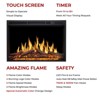 R.W.FLAME 34 inch Electric Fireplace Inserts with Adjuatble Flame Colors, Flame Speed and Brightness, Remote Control & Time - 3 of 4
