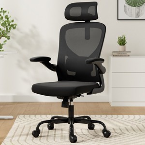 GlasFlength Task and Office Chairs with Support Armrest，Ergonomic, Adjustable，Computer Chair and Gaming Chair, Black, 25.6"*27.2"*48.4" - 1 of 4