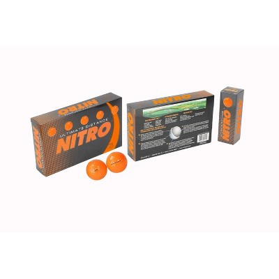 Nitro Golf Ultimate Distance Golf Balls Orange - 30pc