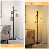 KTMBDW Dimmable Floor Lamp, Farmhouse Industrial Floor Lamp with Elegant Cylindrical Cage Tall Lamps for Living Room Bedroom-Black - 4 of 4
