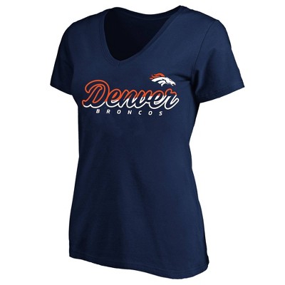 Nfl Denver Broncos Short Sleeve V neck Plus Size T shirt Target