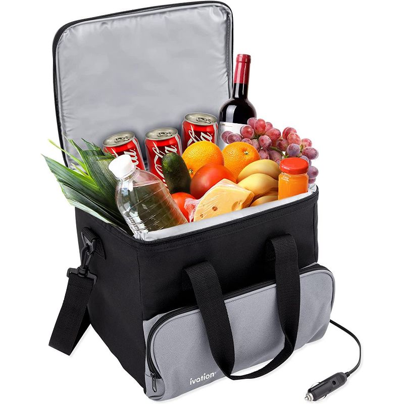 Ivation 15L Portable Electric Cooler Bag, Camping Fridge with Car Adapter, 1 of 8