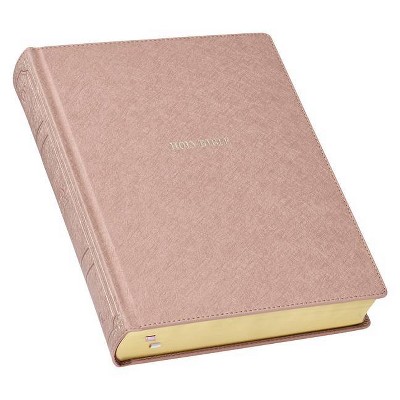 KJV Large Print Note-Taking Bible Mauve Faux Leather - (Leather Bound)
