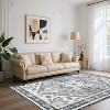 Machine Washable Vintage Boho Floral Rug, Non-Slip, Low Pile for Living Room/Bedroom/Entryway/Dining Room/Office - 2 of 4