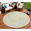 Gold Gray And Wheat Geometric Washable Indoor Outdoor Area Rug - 2 of 4
