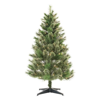 4.5ft Pre-lit Artificial Christmas Tree Virginia Pine Clear Lights ...