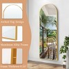 FURNIinspire Full Length Mirrors Floor Standing Body Mirror, Arched Mirror Room Decor Long Dressing Mirror for Bedroom, Gold, 18"*58" - 4 of 4