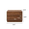 POVISON 1 Piece Mid-Century Modern Modular Cherry Wood Color Cabinet, Solid Wood Frame TV Stand - 4 of 4