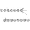 Haus of Brilliance Silver 1/4 Cttw Round-Cut Diamond "X" Link Bracelet - Size 7.25 " - 4 of 4