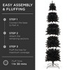 Best Choice Products Black Artificial Holiday Christmas Pencil Tree w/ Metal Base - 4 of 4