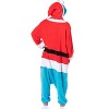 Sesame Street Adult Santa Cookie Monster Hooded Costume Fleece Pajama Kigurumi Union Suit - 3 of 4