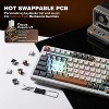Wireless Mechanical Keyboard, 75% Layout with Knob, Hot Swap Gasket Custom Structure, Creamy Pre-lubed Switches, RGB Backlit, Bluetooth/Type-C/2.4G - 4 of 4