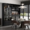 Famapy Large Kitchen and Dining Cabinets  Pantry With Light Display Cabinet Black - 3 of 4