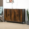 NicBex 47.3 Inch Sideboard Buffet Cabinet Industrial Kitchen Cabinet with 4 Doors for Kitchen,Living Room,Brown - 4 of 4