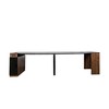 Ridstar 118.11 in. W Modern Multifunctional Extendable Dining Table with Storage for Parties, Weddings, Conferences & Celebrations-Brown - 4 of 4