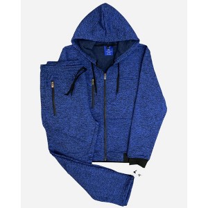 Men's Sweatsuit Soft Fleece Sweat Jacket with Sweatpants - 1 of 4