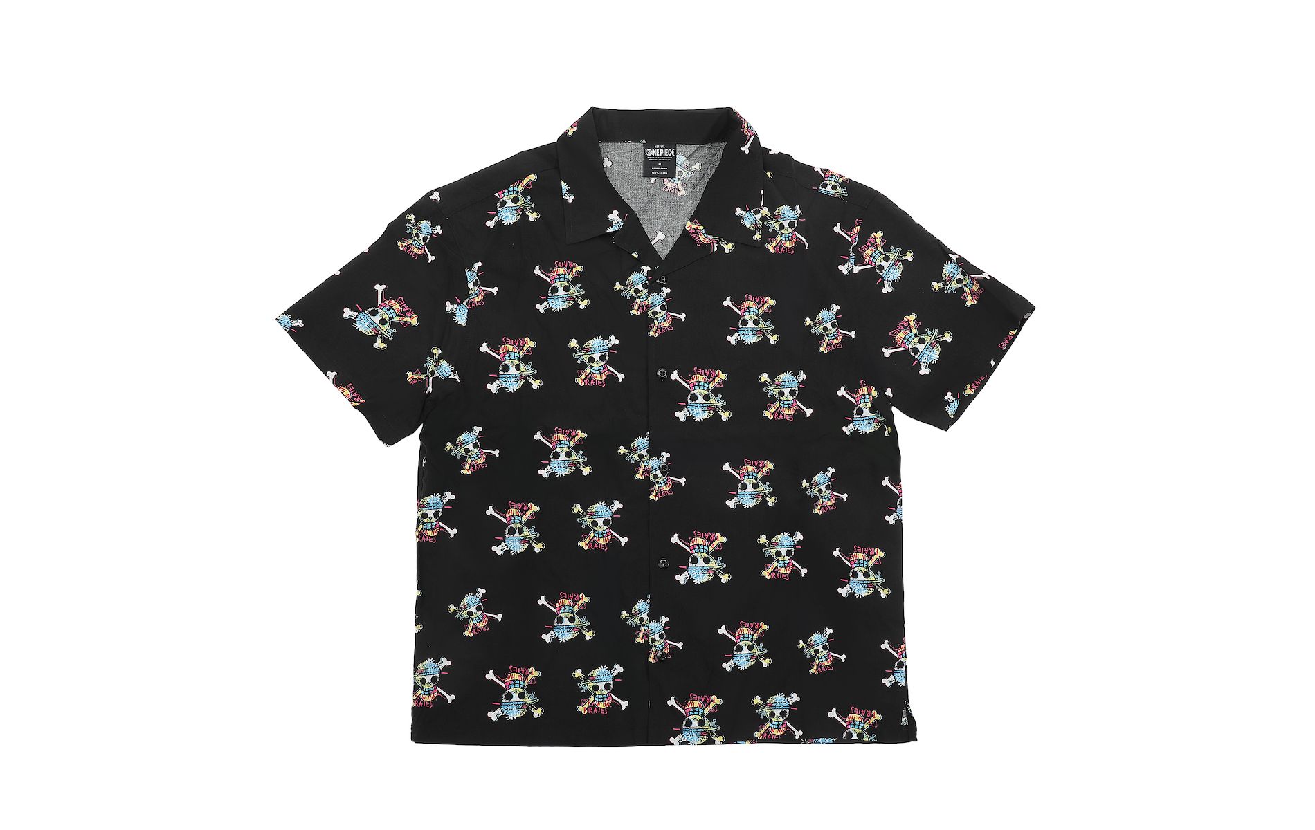 One Piece (Manga) All-Over Print Men's Collared Button-Up Short Sleeve Shirt